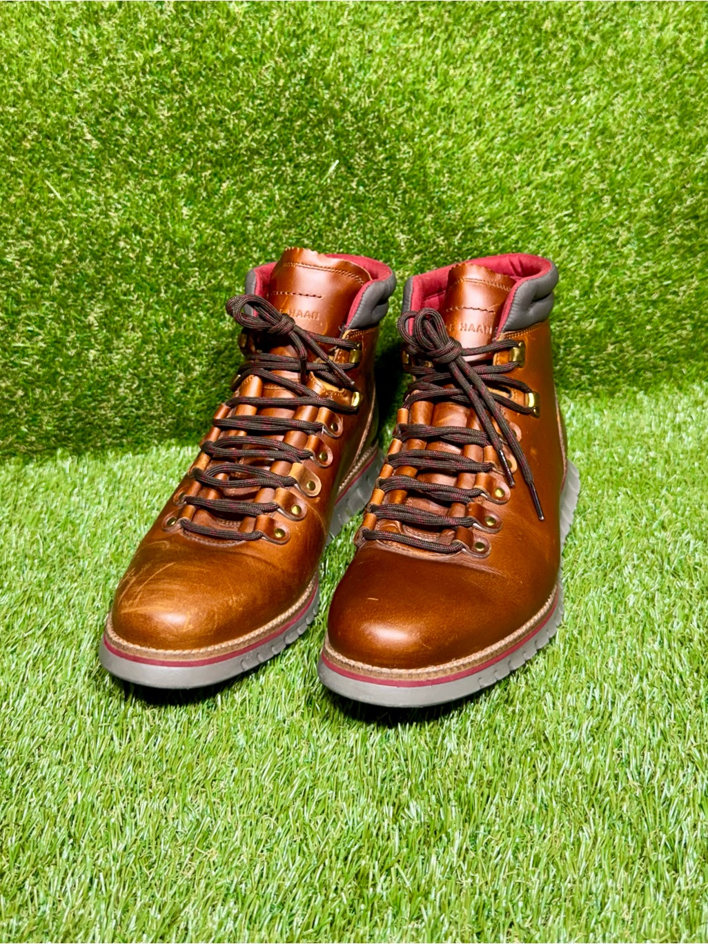 Cole Haan Men’s Zerogrand Hiking Waterproof Boots Size 11 Wide British Tan